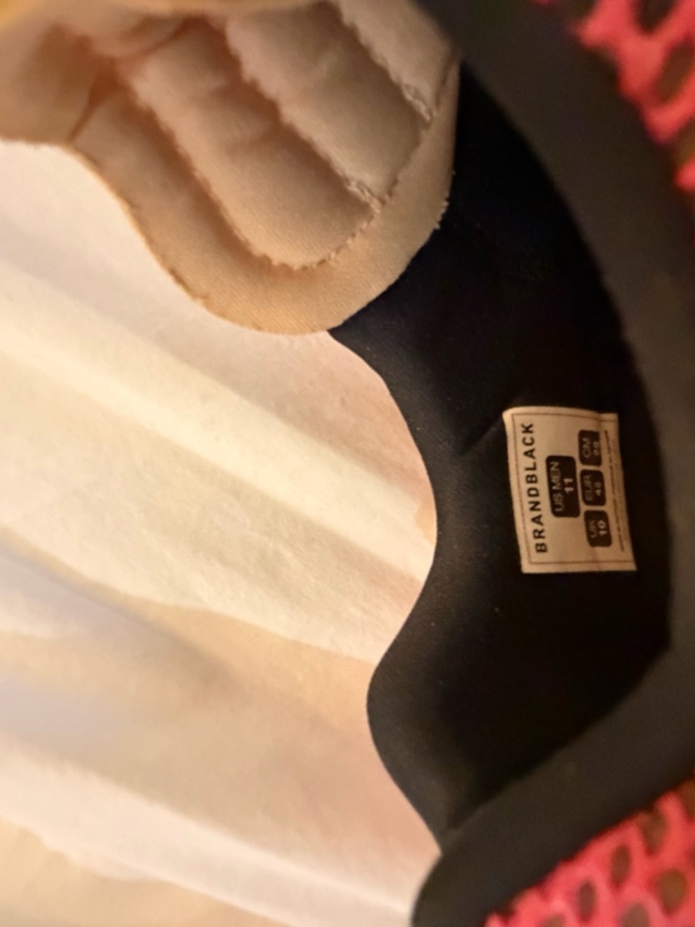 BrandBlack Black and Red Trainer with Cream Lining - Picture 3 of 7